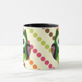 Retro Owl met Mustache Mok (Midden)