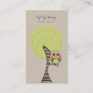 Retro Owl Online Business Profile Card Visitekaartje