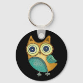 Retro  Owl Sleutelhanger (Voorkant)