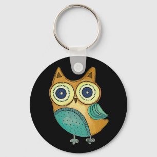 Retro Owl Sleutelhanger