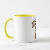 Retro Owl Thinking Mode Color Inside Mug (Gauche)