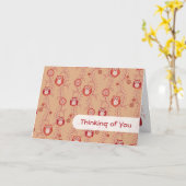 Retro Owls Penser à votre carte (Fleur jaune)