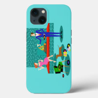 Retro Paar met iPhone 6 van de Hond Hoesje