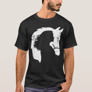 Retro Paard Jong Vrouw Met Paard Liefde Paard T-shirt