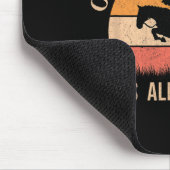 Retro Paardrijden Meisje Grappig Paardrijder Vint Muismat (Hoek)