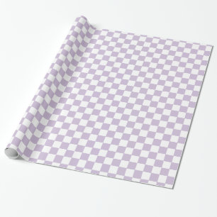 Retro Paars Geruit Cadeaupapier