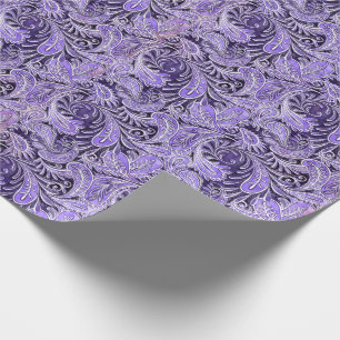 Retro Paars Paisley Pattern Cadeaupapier