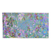 Retro Paarse, groene en blauwe wilde bloemen op Ro Kussensloop (Achterkant-Rechts)