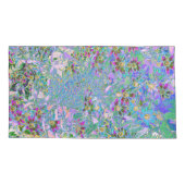 Retro Paarse, groene en blauwe wilde bloemen op Ro Kussensloop (Achterkant-Links)