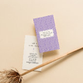 Retro Paarse handgetekende strepen Trendy Modern Visitekaartje