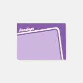 Retro Paarse Lavendel Hoekboog gepersonaliseerd Post-it® Notes (Voorkant)