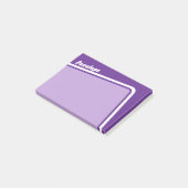 Retro Paarse Lavendel Hoekboog gepersonaliseerd Post-it® Notes (Schuin)