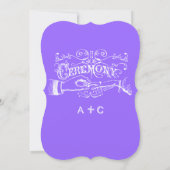 Retro Paarse  typografie Kaart (Achterkant)