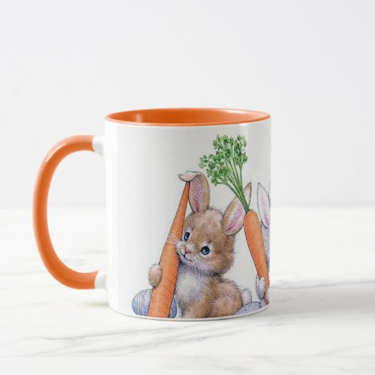 Retro  paasbunnies mok (Links)