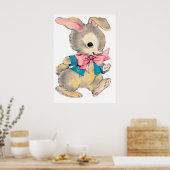 retro  paasbunny decor poster (Keuken)