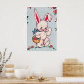 retro  paasbunny decor poster (Keuken)