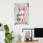 retro  paasbunny decor poster (Thuiskantoor)