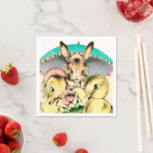 Retro  paasbunny en servet (Insitu)