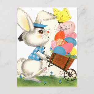 retro paasbunny Holiday Briefkaart
