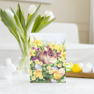 Retro  Paasbunny Holiday briefkaart