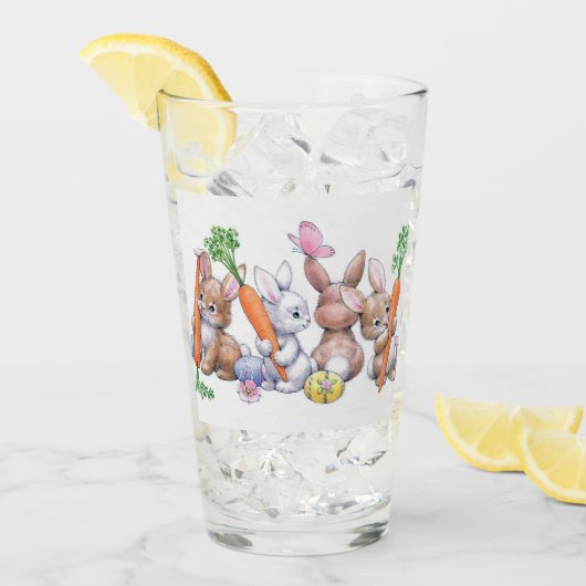 retro  paasbunny Holiday Glass Glas (Voorkant ijs)