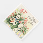 retro paasbunny Holiday Servet (Hoek)