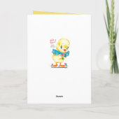 Retro  paaschick feestdagen kaart (Achterkant)