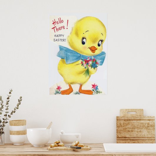 retro  paaschick Holiday decor poster (Keuken)