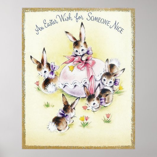 retro  paasdeeg poster (Voorkant)