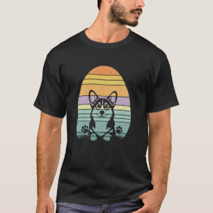 Retro Paasei Corgi Pasen Dag Dames Heren Kinderen T-shirt