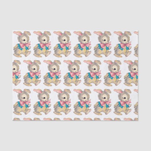 Retro  Paasfeest Holiday Tissuepapier (Voorkant)