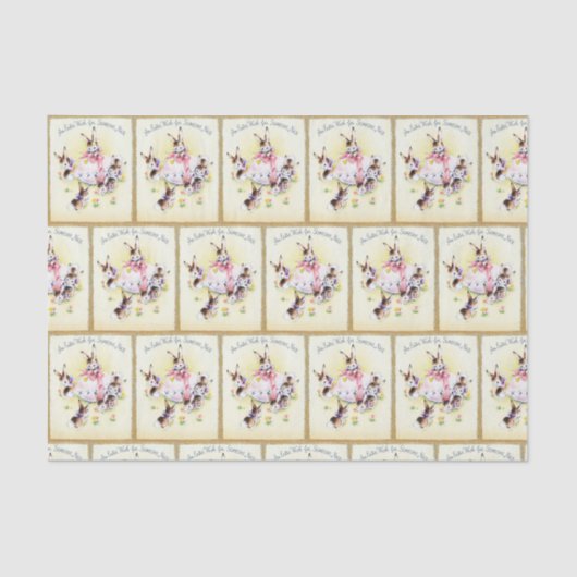 retro paasfeest in de rij tissuepapier (Voorkant)