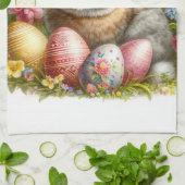 Retro Paashaas Bloemen Keuken Handdoeken (Gevouwen)