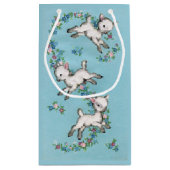 Retro/ paaslammeren klein cadeauzakje (Achterkant)