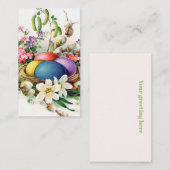 retro paasmakreel visitekaartje (Voorkant / Achterkant)