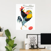 retro  paasrooster Grandpa Poster (Thuiskantoor)