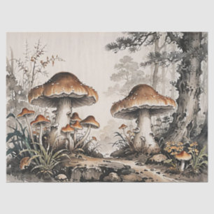 Retro Paddenstoelen Bos Cottagecore Tissuepapier