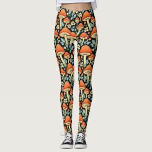 Retro paddenstoelen Flowers Impossible Leggings