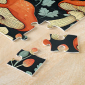 Retro paddenstoelen Flowers Impossible Legpuzzel (Zijkant)