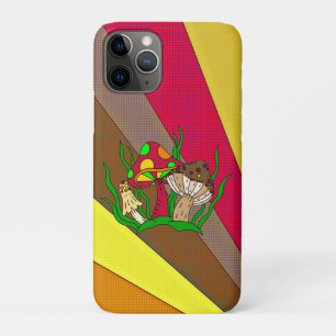 Retro paddenstoelen  kleuren Pop iPhone 11 Pro Hoesje