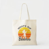 Retro Paddleboarding Funny Beach Bachelorette Swag Tote Bag (Voorkant)