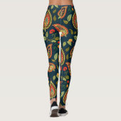 Retro Paisley Motif Leggings (Dos)