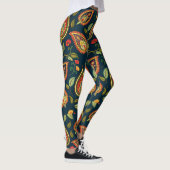 Retro Paisley Motif Leggings (Droite)