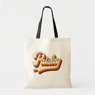Retro Paisley Name 70s Vintage Design Tote Bag