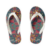 Retro Paisley Ontwerp Jezus houdt van mij Kinder Teenslippers (Voetbed)