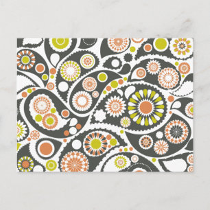 Retro Paisley Pattern Briefkaart