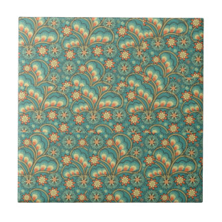 Retro Paisley Tile Tegeltje