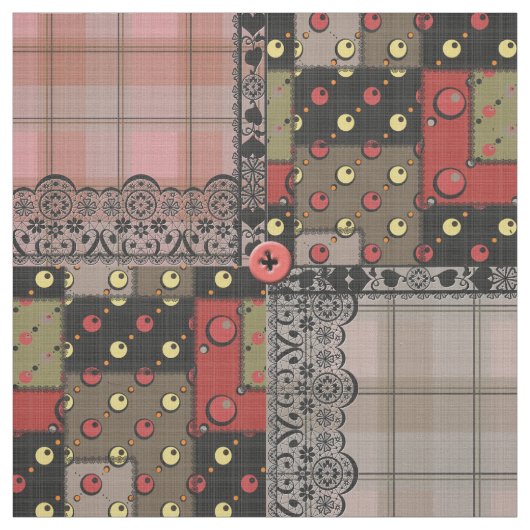 Retro paleis gevarieerd patchwork boho stof (Swatch)