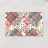 Retro  paleis gevarieerd patchwork boho visitekaartje (Voorkant)