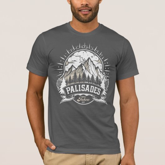 Retro Palisades Tahoe Ski T-shirt (Voorkant)